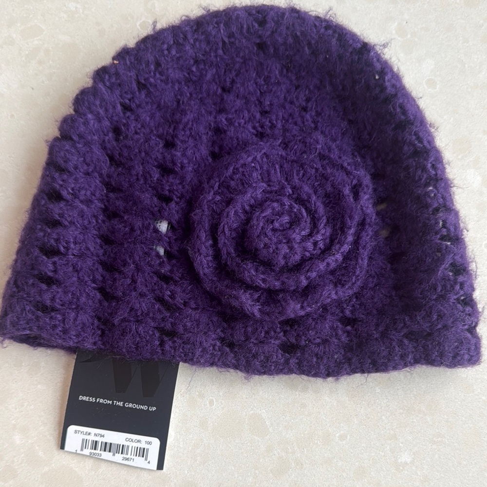 NWT Nine West Purple Knit Hat